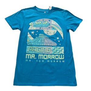 Disney Magic Kingdom Space Mountain Paging Mr. Morrow T-Shirt Size S Unisex